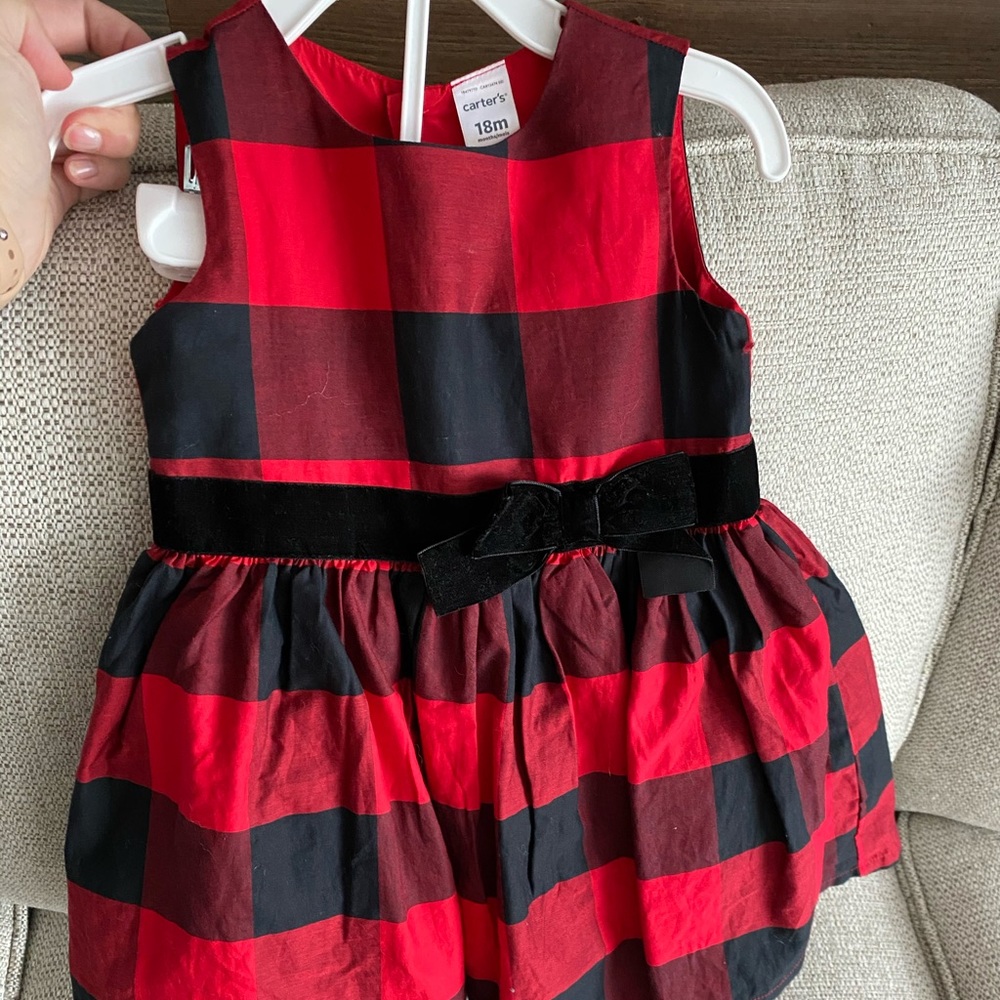 Carter’s | Buffalo Plaid Holiday Dress | 18M